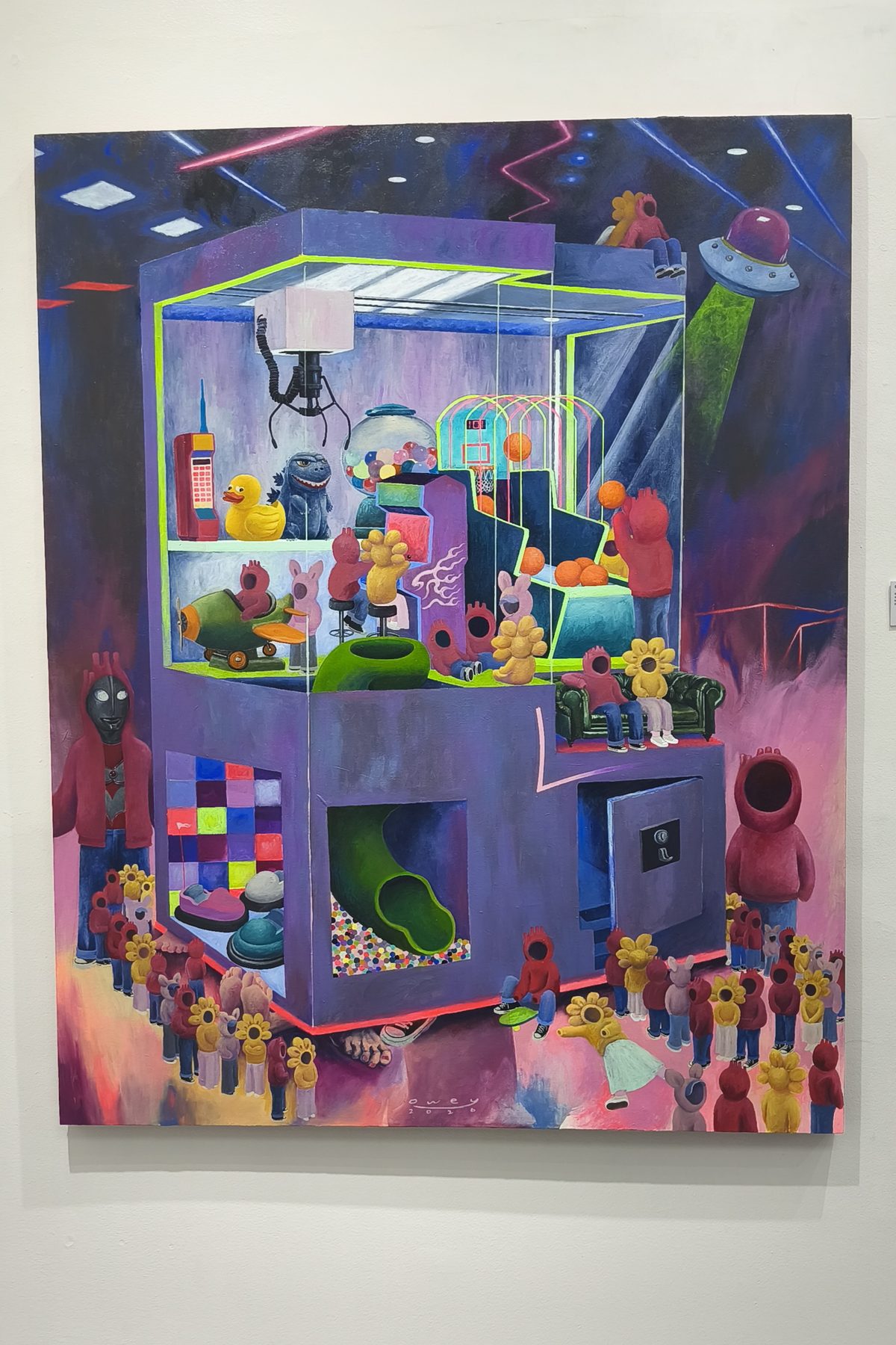 Sounded Too Crowded — acrylic on canvas, Owey Ramos, 2026