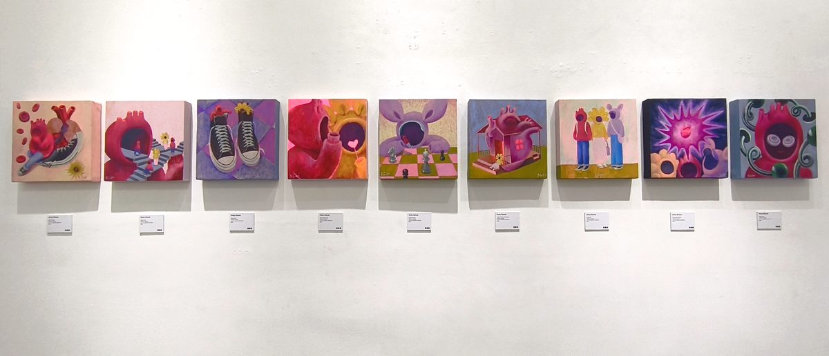 Nine 12×12 inch small works by Owey Ramos at Altro Mondo, 2026